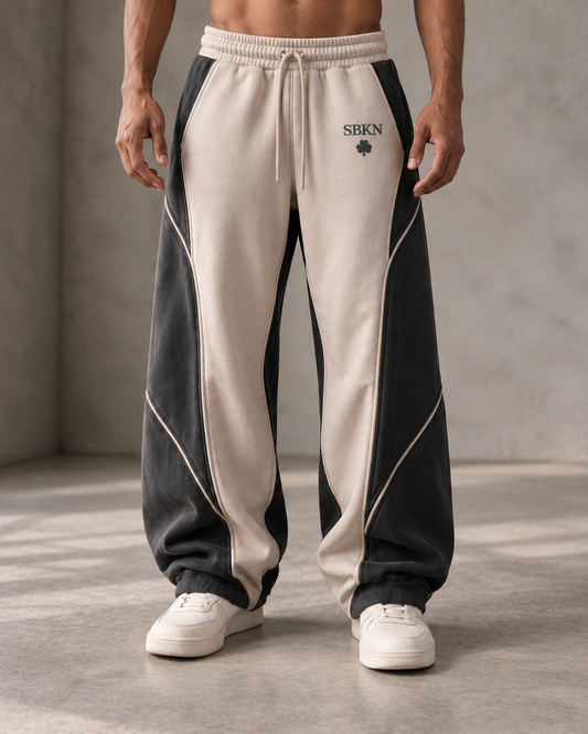 SBKN Sweatpants | Stone / Charcoal | front | AI concept render